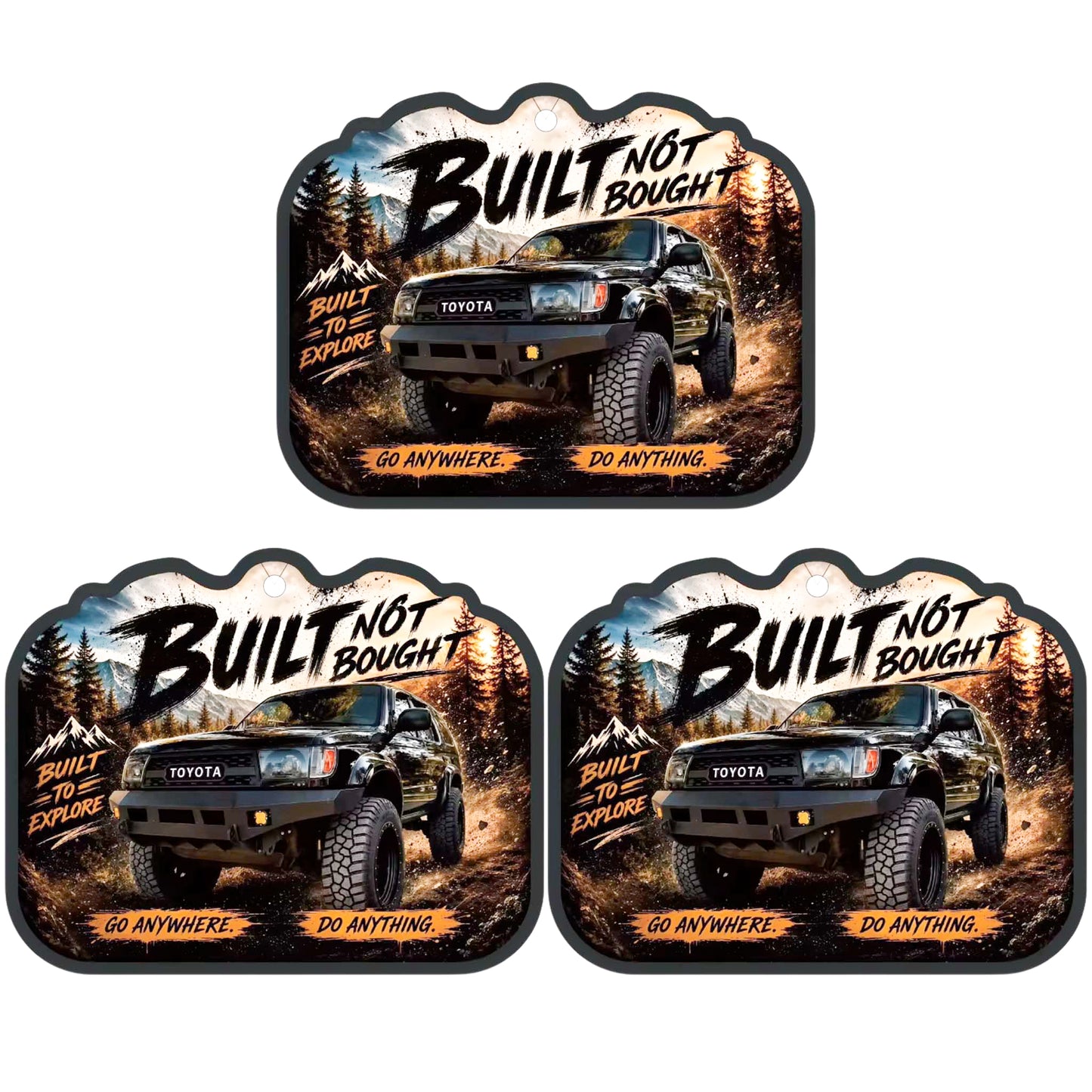 Built Not Bought Air Freshener Black Ice- 3 Pack