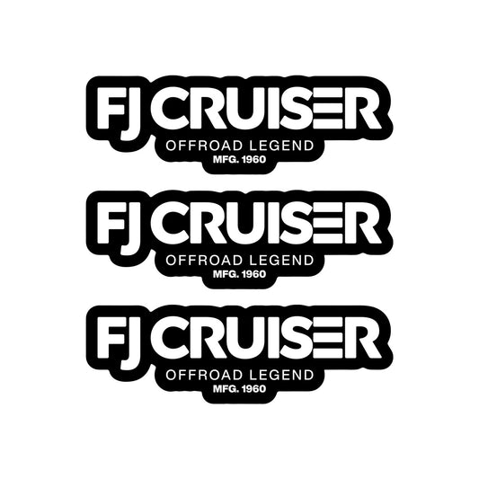 FJ Cruiser Stickers 3.5"x1.5"- 3 Pack