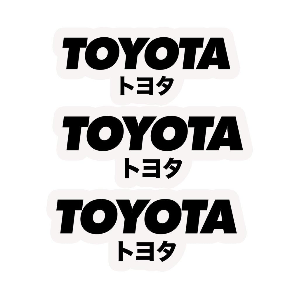 JDM Toyota Stickers 3.5"x1.5"- 3 Pack