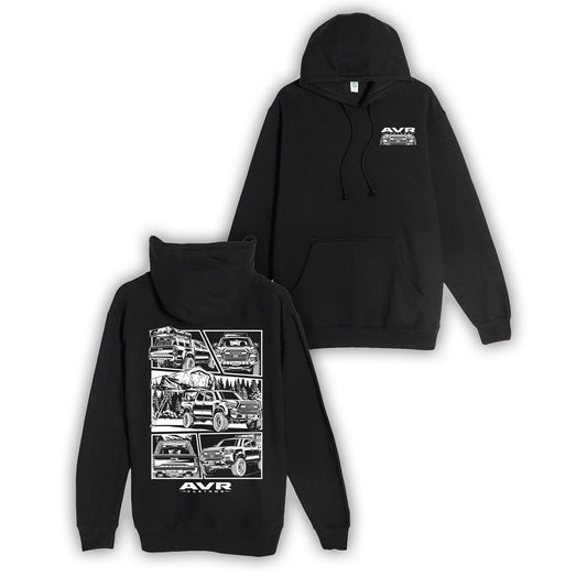 Tacoma Comic Heavy Weight Hoodie- Black