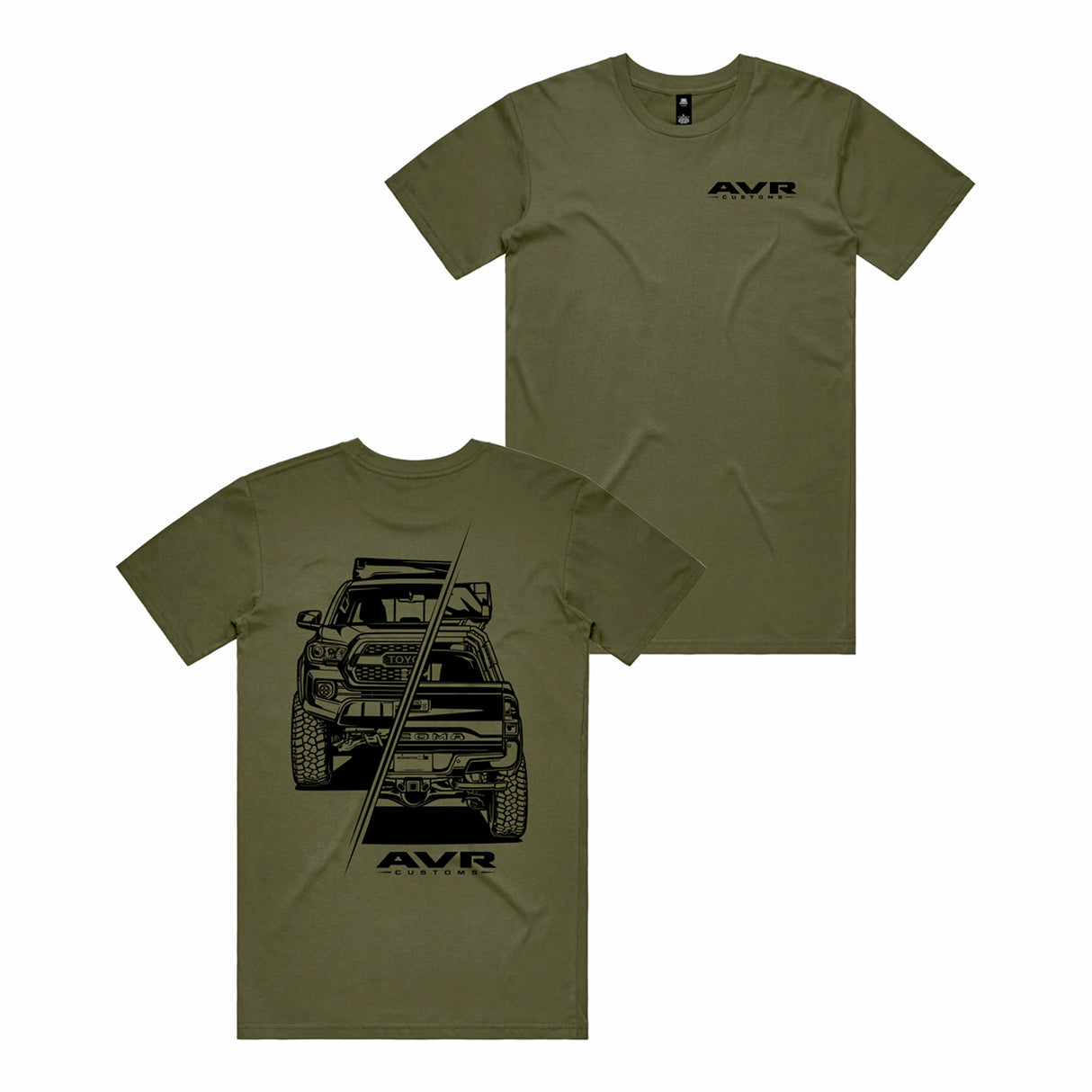 Tacoma Split T Shirt- Army Green