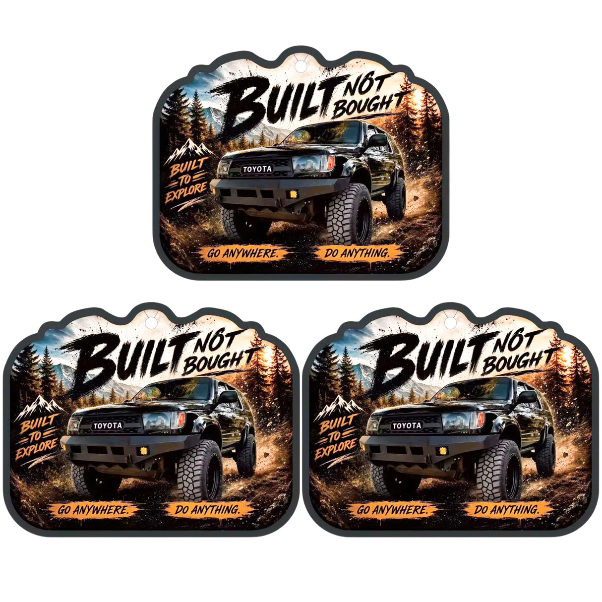 Built Not Bought Air Freshener Black Ice- 3 Pack