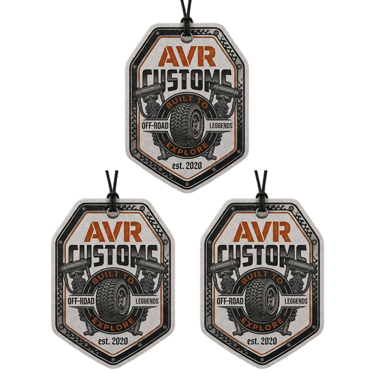Built To Explore Air Freshener Black Ice- 3 Pack