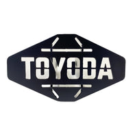 Black Old School Toyoda Hitch Cover