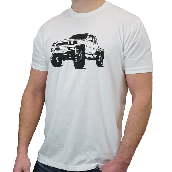 White Flatbed Toyota Pickup T Shirt